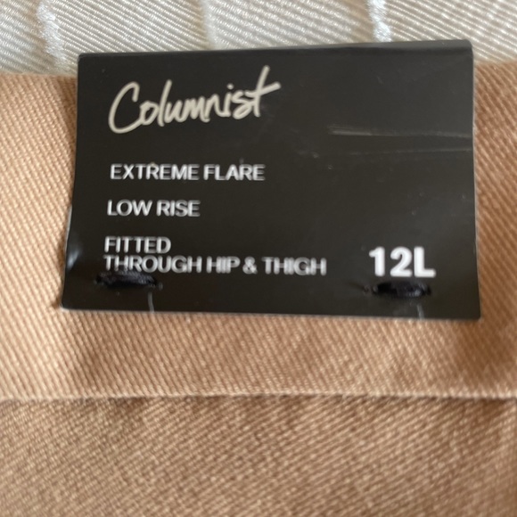 Express Columnist  Extreme flare tan pants 12/L - Picture 10 of 11
